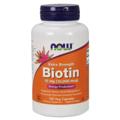 Biotin 10mg (10,000) mcg) 120 caps by NOW Foods 