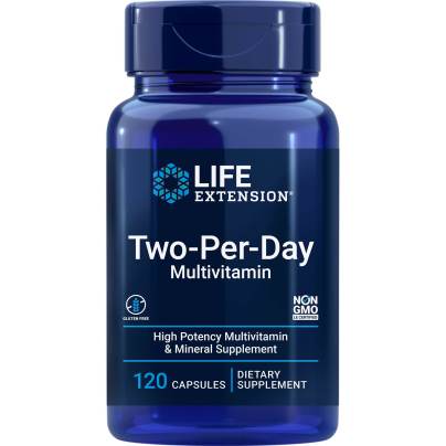 Two Per Day Multivitamin 120 Caps by Life Extension