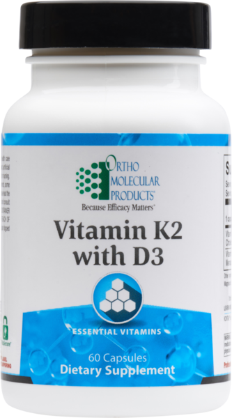 Vitamin K2 with D3 60 Capsules by Ortho Molecular Products 